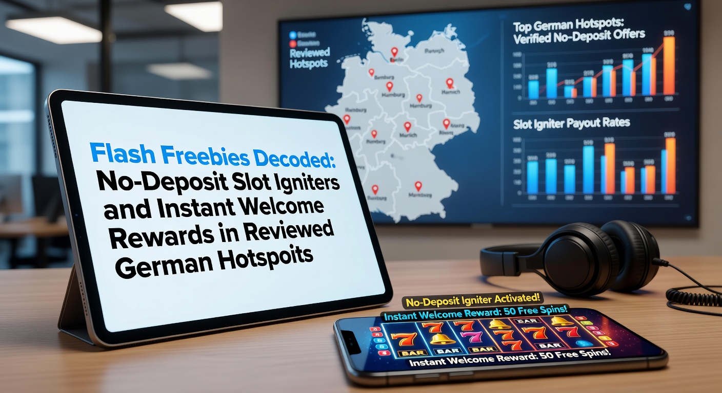 Bunte Slot-Maschinen mit leuchtenden No-Deposit-Boni und Willkommensgeschenken auf einem deutschen Casino-Hintergrund