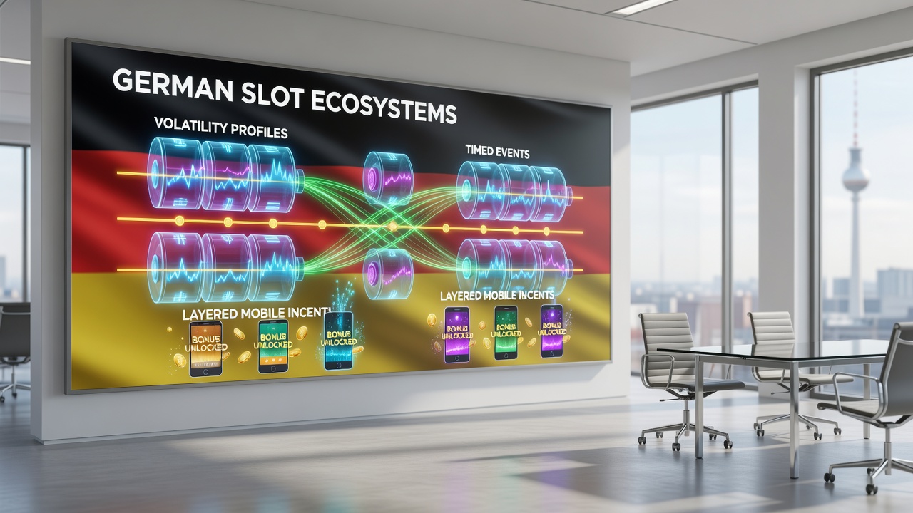 Darstellung gestaffelter mobiler Anreize mit Slot-Volatilitätskurven und Event-Timelines