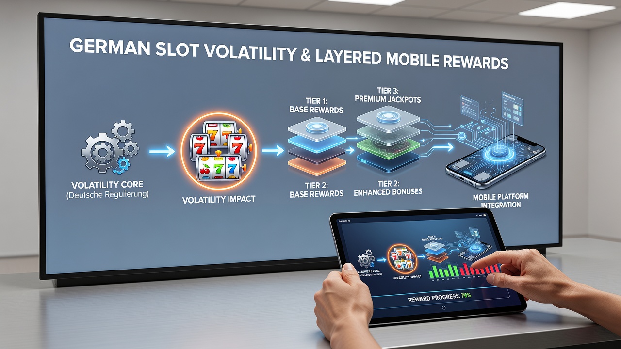 Grafik zu gestaffelten Belohnungsmodellen und Slot-Volatilität auf mobilen Plattformen
