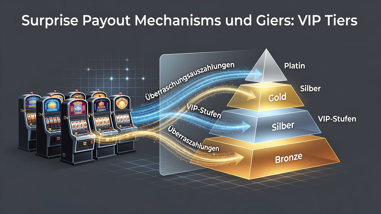 Visualisierung der Interaktion zwischen Überraschungsauszahlungen und VIP-Stufen in mobilen Slots
