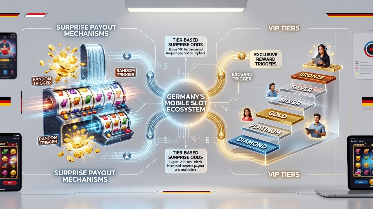 Darstellung von VIP-Tier-Progression und Surprise-Payout-Triggern in deutschen mobilen Casinos